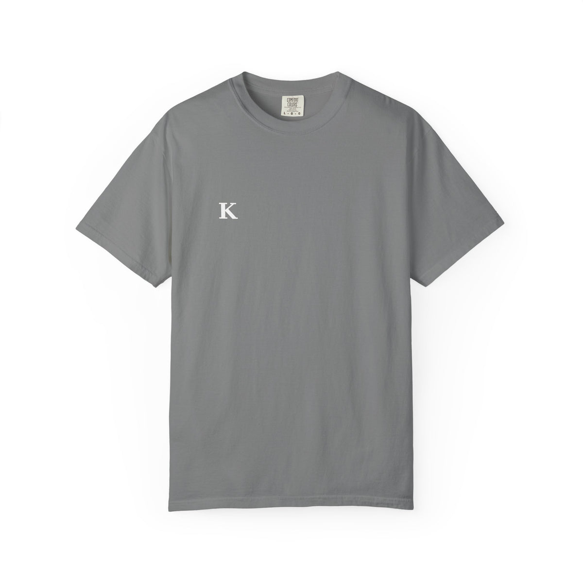 Minimalist 'K' Chest Logo T-Shirt — Garment-Dyed Casual Tee